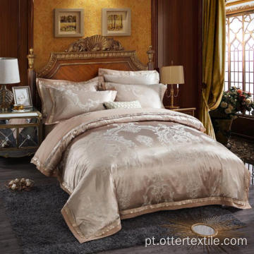 conjuntos de cama de seda artificial de cetim para hotel-casa